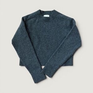 Universal Thread Womens‎ Gray Cropped Textured Crewneck Sweater Size S